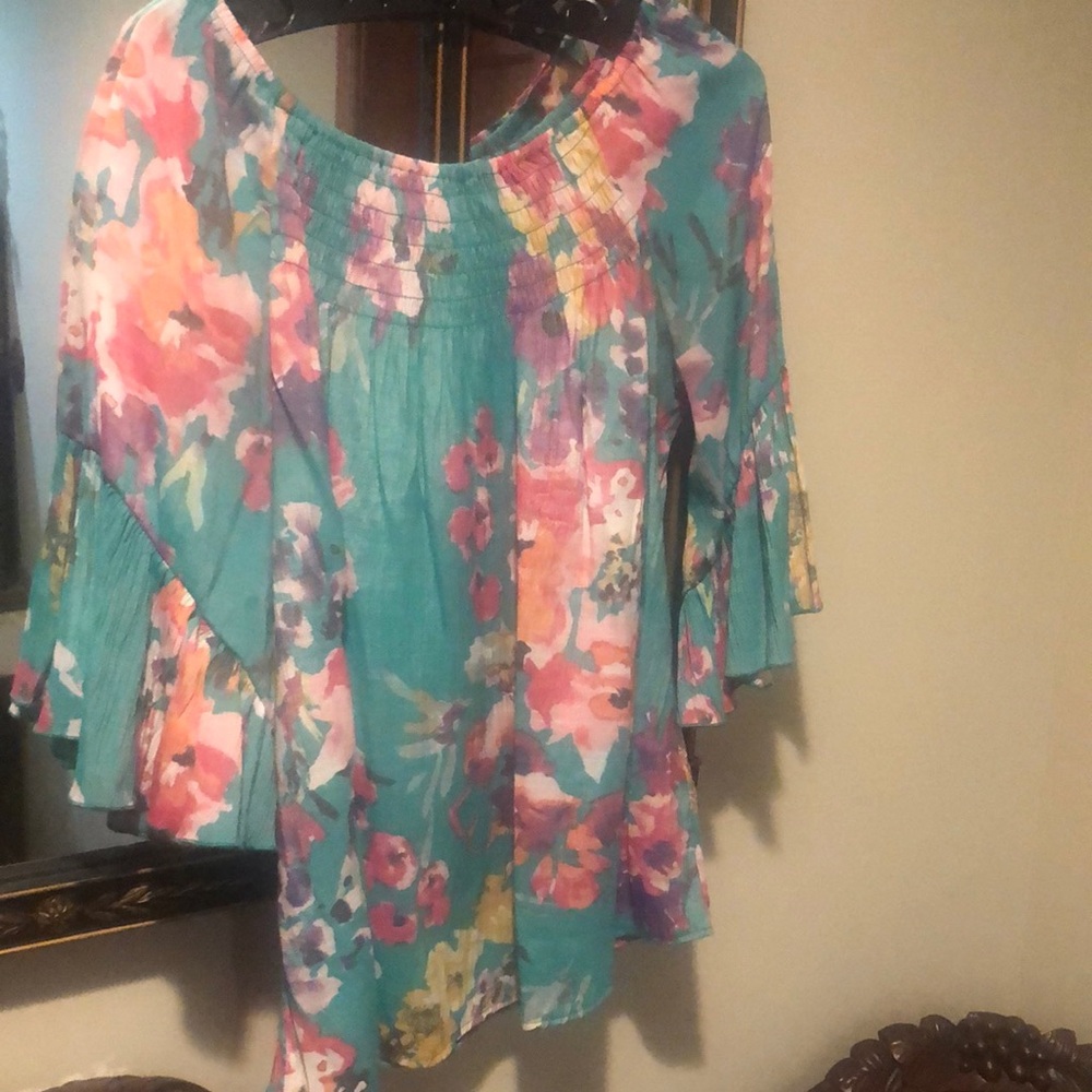 Vibrant Floral Women's Blouse